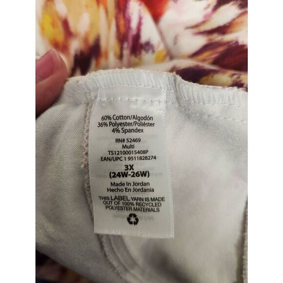 Terra & Sky Women's 3X (24W-26W) Printed Jeggings (R) - Picture 7 of 8